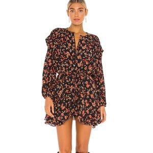 FREE PEOPLE: Flower Fields Mini Tunic Dress in Dark Combo